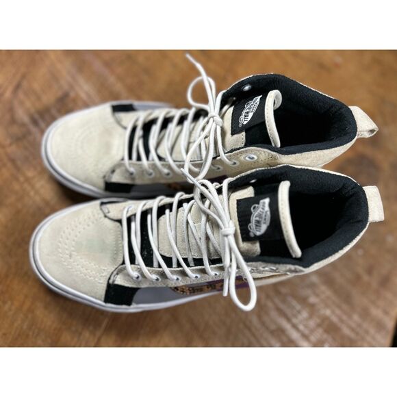 Vans Sk8-Hi Shoe- Heiq Eco-dry Water repellent with leopard print M/ 7.5 W/ 9 - Picture 4 of 9